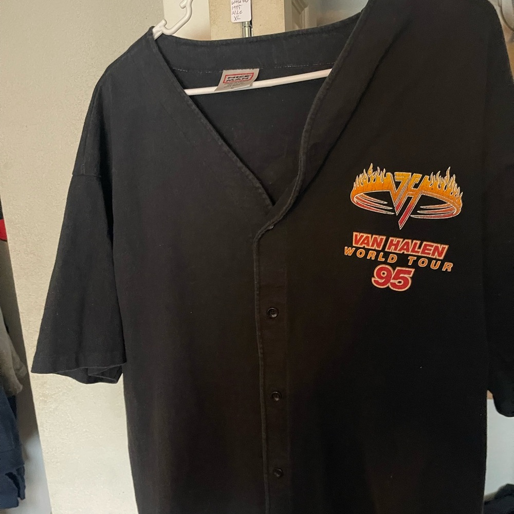 Van Halen World Tour 95 Black baseball jersey size extra large
